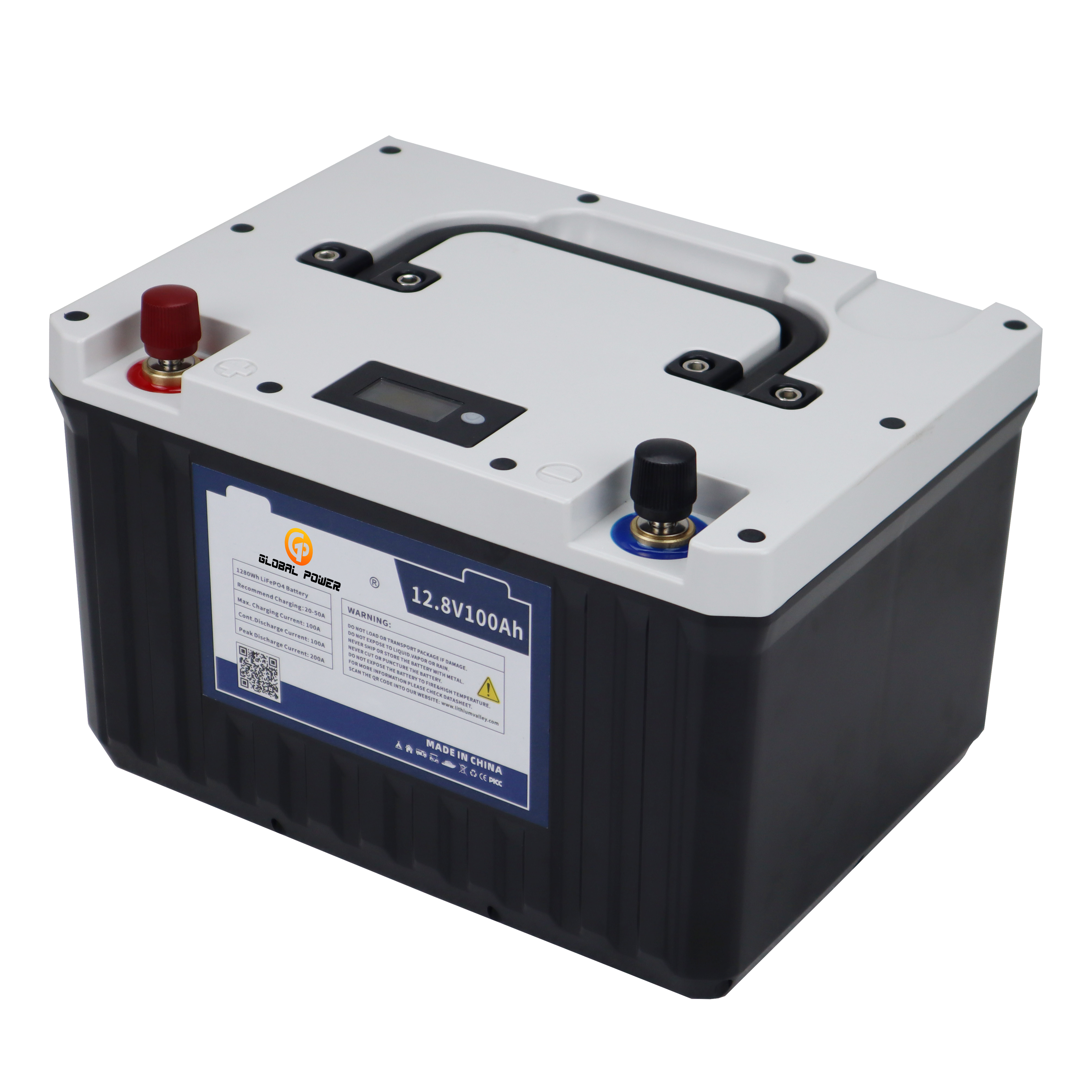 12.8V 100Ah LiFePO4 Backup Battery Portable Power Bank